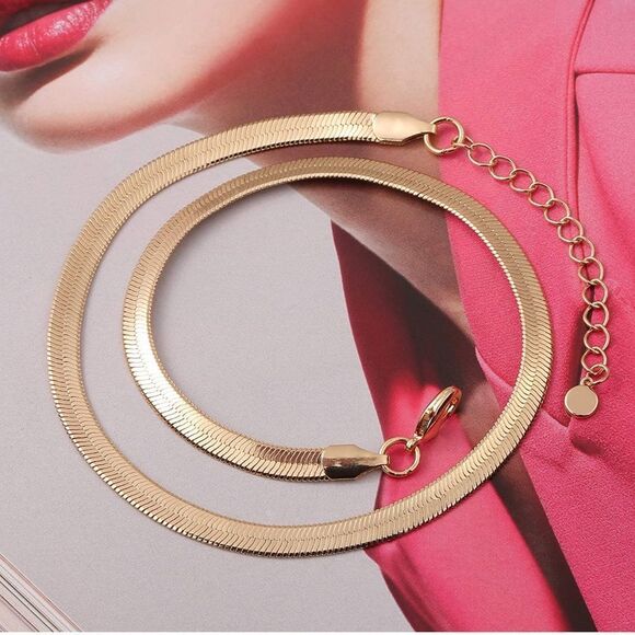 NWT 14K Gold Plated Snake Chain Necklace - Picture 5 of 5